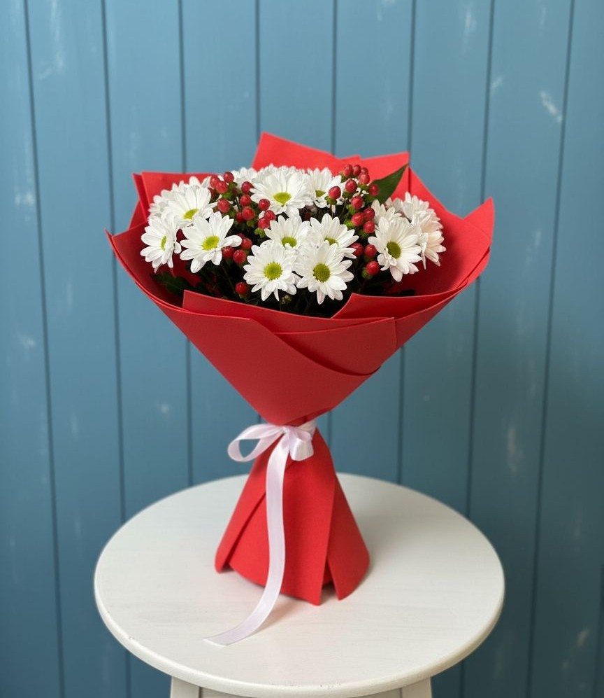 Букет цветов из: Хризантемы в Западный