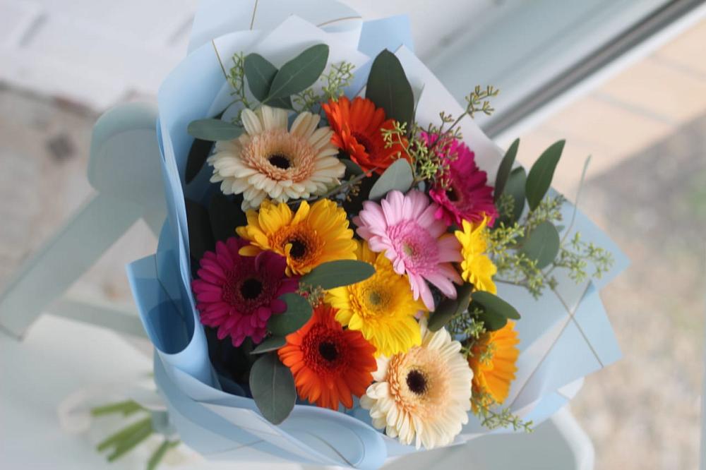 Букет цветов из: Герберы в Западный