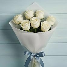 Букет 7 Белых роз Эдлесс Лав #REPLACE_PRED# Западный