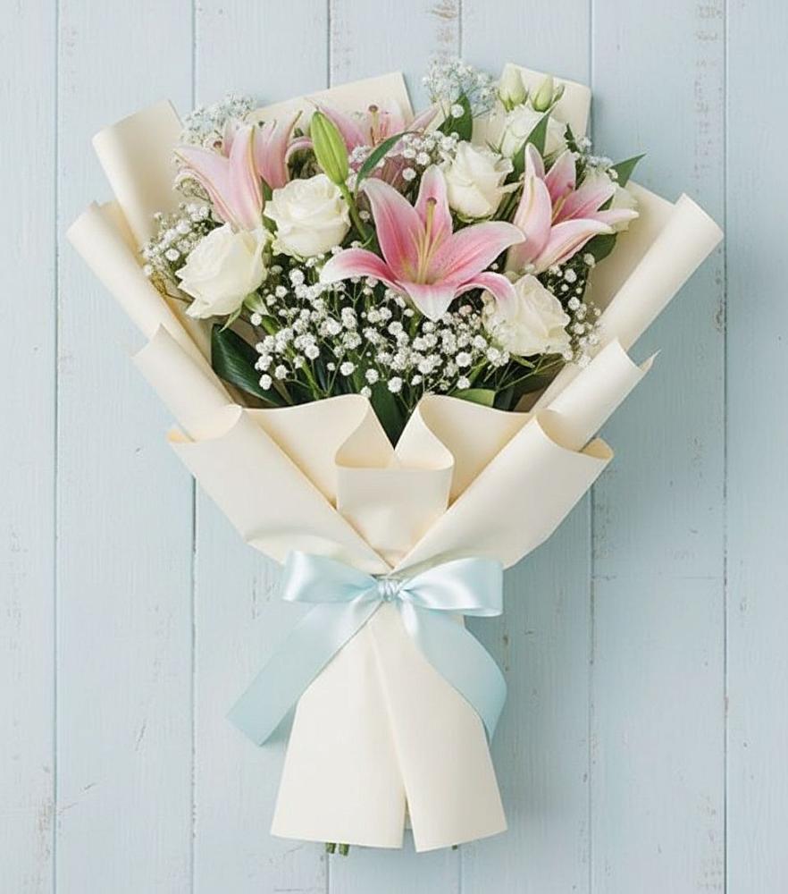 Букет цветов из: Лилии в Западный