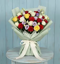 Букет цветов из:  Розы #REPLACE_PRED# Западный