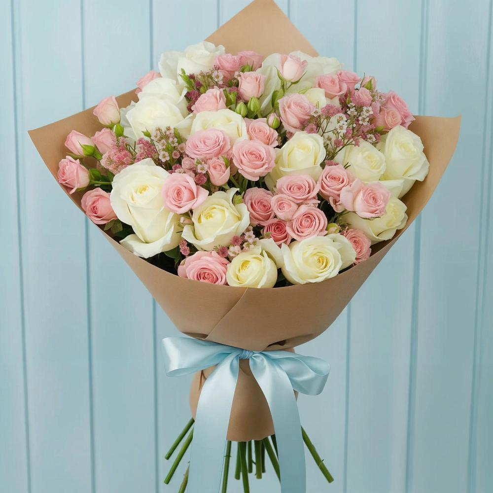 Букет цветов из: Розы в Западный