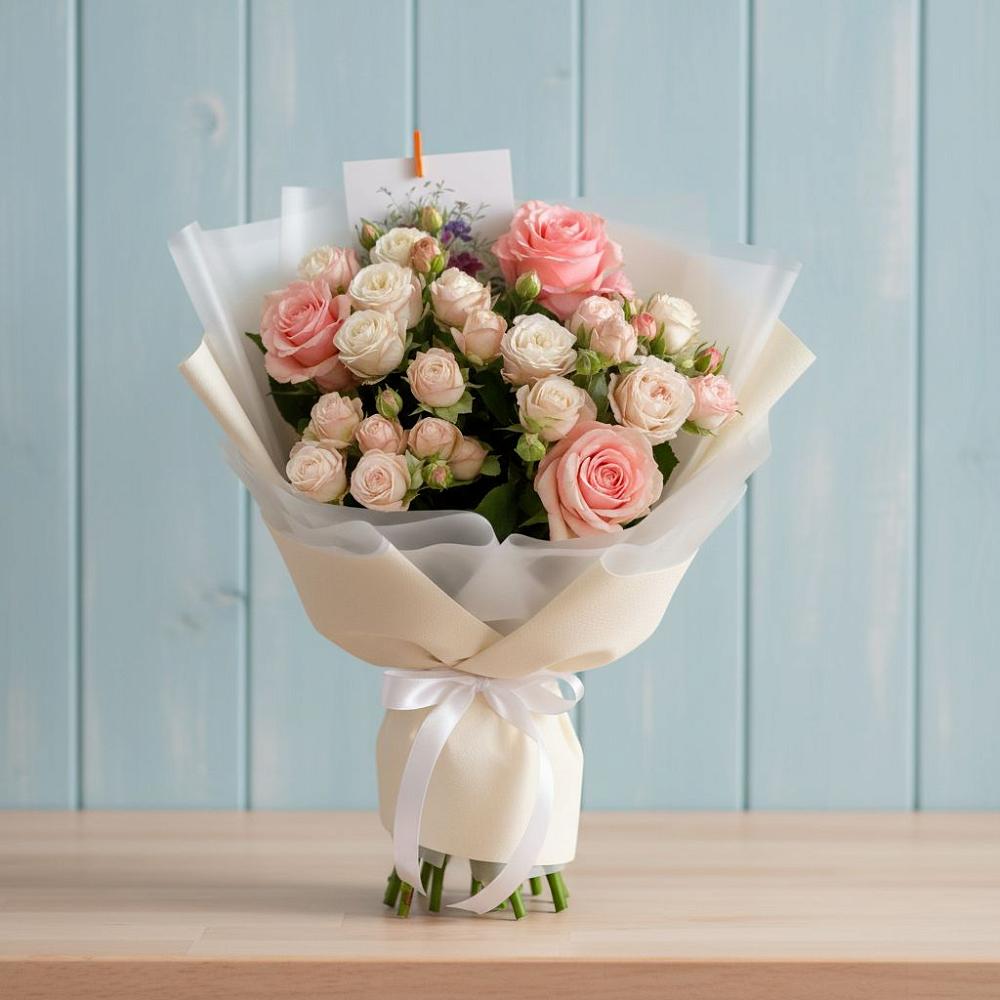 Букет цветов из: Розы в Западный