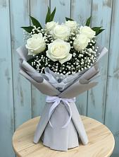 Букет цветов из:  Розы в Западный