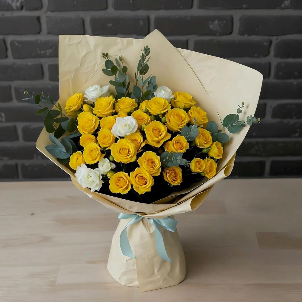 Букет цветов из: Розы в Западный