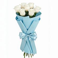 Букет 7 белых роз Проуд #REPLACE_PRED# Западный