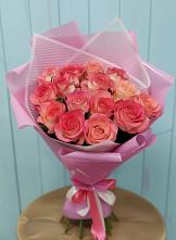 Букет 15 Розовых роз Равель в Западный