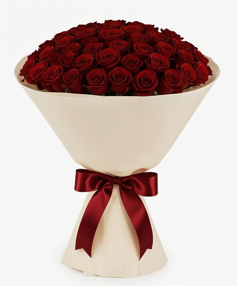 Букет 101 Бордовая роза Блэк Бакарра в Западный